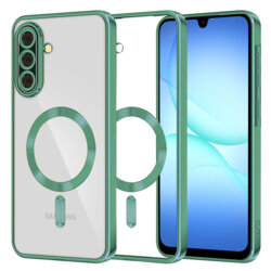 Husa premium Samsung Galaxy A17 5G Techsuit Luxury Crystal MagSafe, verde deschis