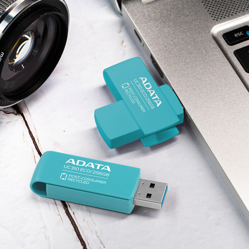Stick USB 3.2 128GB Adata UC310 ECO, UC310E-128G-RGN, bleu