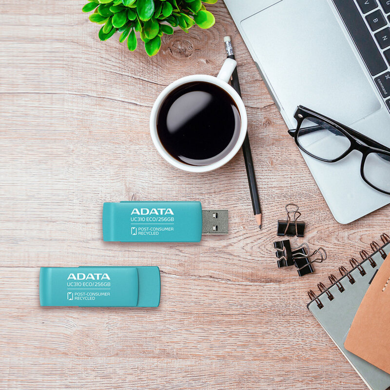 Stick USB 3.2 128GB Adata UC310 ECO, UC310E-128G-RGN, bleu