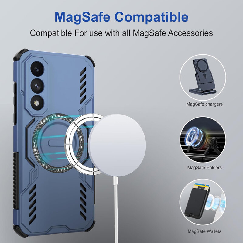 Husa OnePlus Nord 5 Techsuit ArmorMag Case, albastru