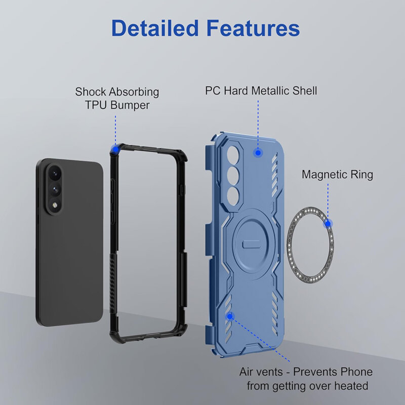 Husa OnePlus Nord 5 Techsuit ArmorMag Case, albastru