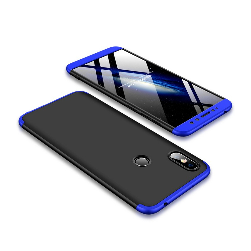 Husa Xiaomi Redmi S2 GKK 360 Full Cover Negru-Albastru