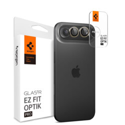 [Pachet 2x] Folie sticla camera iPhone 17 Air Spigen Glas.tR Optik EZ Fit Pro, auriu