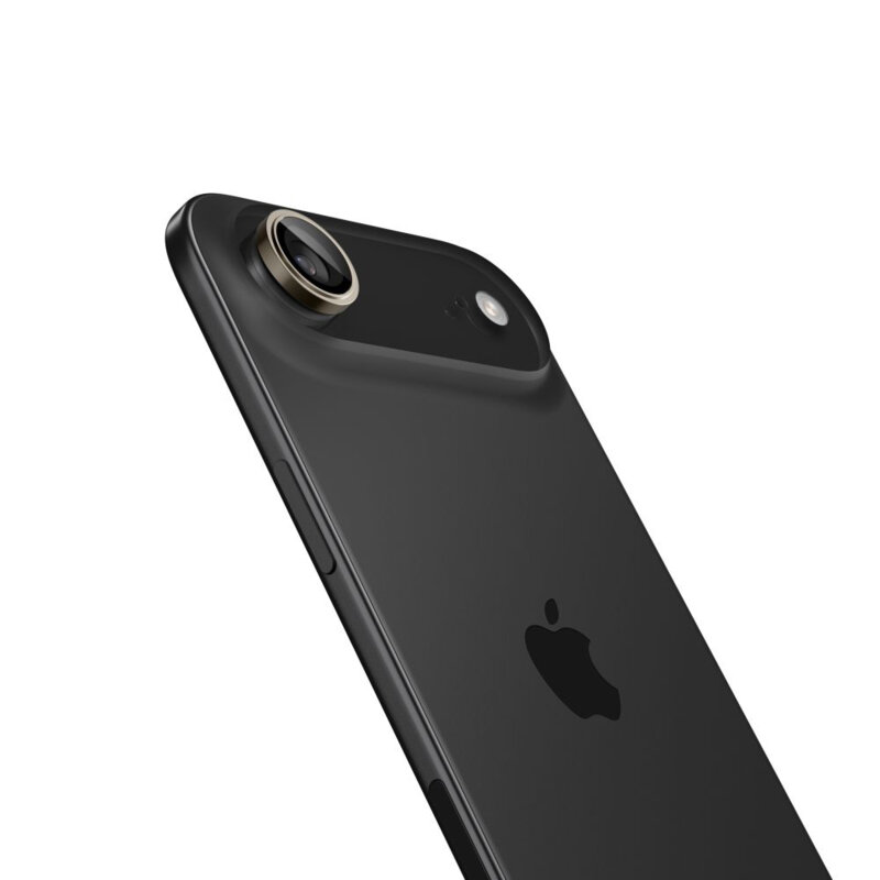 [Pachet 2x] Folie sticla camera iPhone 17 Air Spigen Glas.tR Optik EZ Fit Pro, auriu