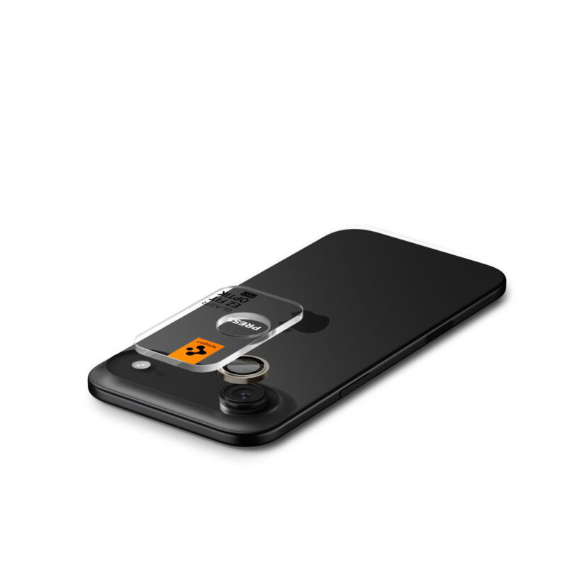 [Pachet 2x] Folie sticla camera iPhone 17 Air Spigen Glas.tR Optik EZ Fit Pro, auriu