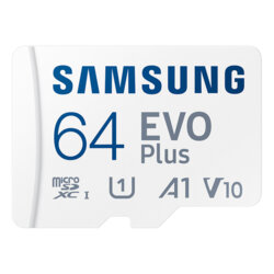 Card MicroSDXC 64GB Samsung Evo Plus, Class 10, alb, MB-MC64SA/EU