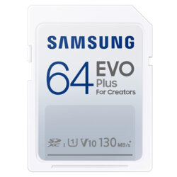 Card SDXC 64GB profesional Samsung Evo Plus, alb, MB-SC64K/EU