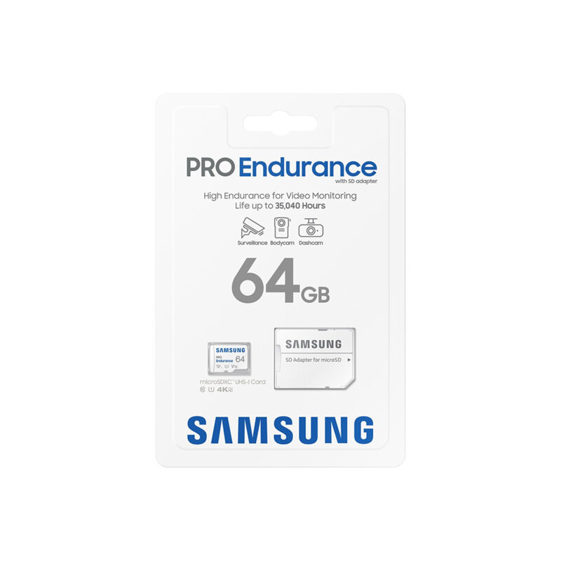 Card MicroSDXC cu adaptor, 64GB Samsung PRO Endurance, alb, MB-MJ64KA/EU