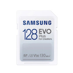 Card SDXC 128GB Samsung Evo Plus, Class 10, alb, MB-SC128K/EU