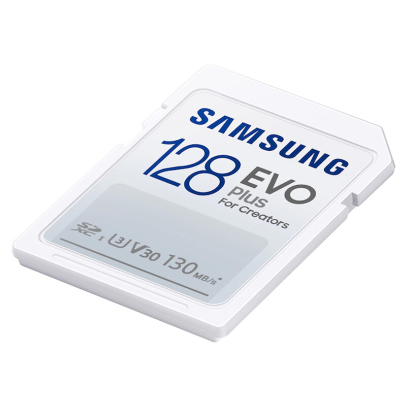 Card SDXC 128GB Samsung Evo Plus, Class 10, alb, MB-SC128K/EU