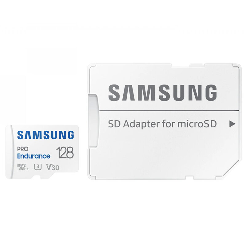 Card MicroSDXC cu adaptor 128GB Samsung PRO Endurance, U3, alb, MB-MJ128KA/EU
