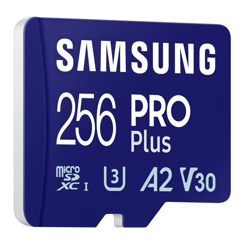 Card MicroSDXC cu adaptor 256GB Samsung PRO Plus, U3, alb, MB-MD256SA/EU