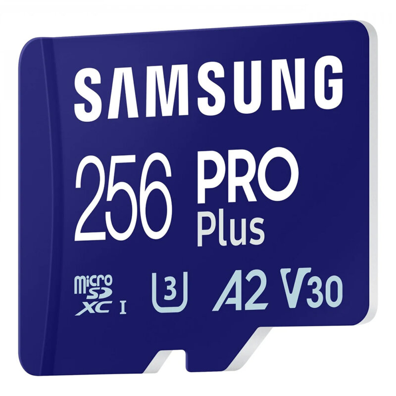 Card MicroSDXC cu adaptor 256GB Samsung PRO Plus, U3, alb, MB-MD256SA/EU