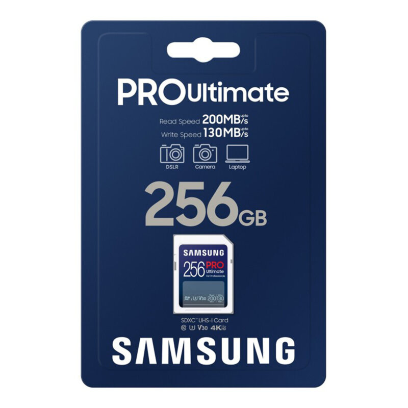 Card SDXC 256GB Samsung PRO Ultimate, U3, albastru, MB-SY256S/WW