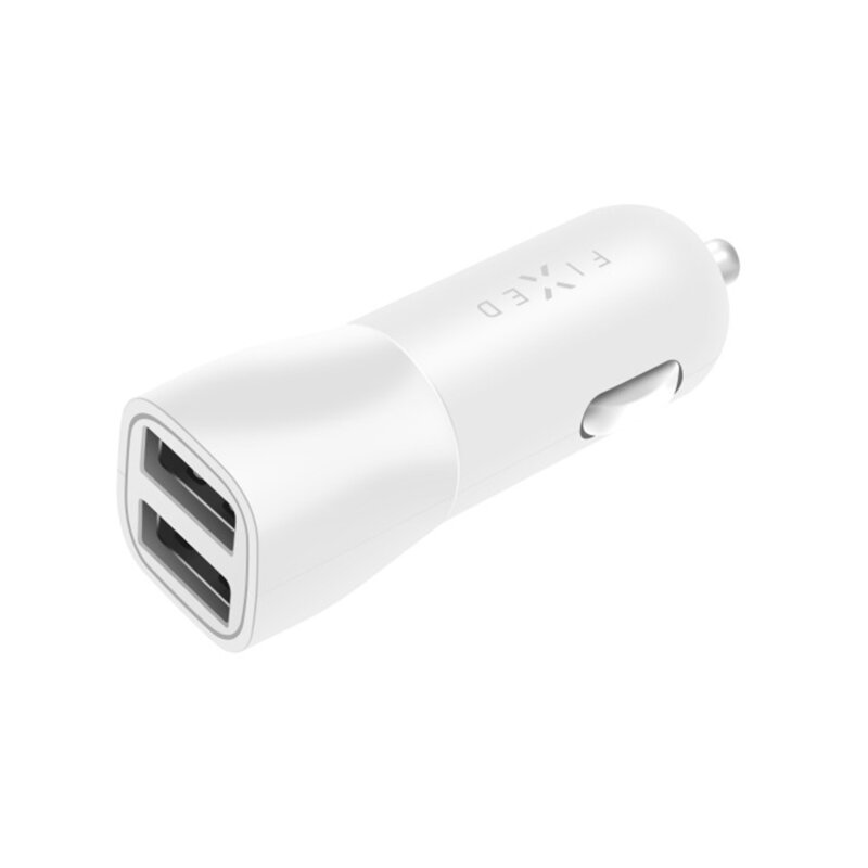 Incarcator auto 2x USB Fixed, 15W, alb, FIXCC15-2U-WH