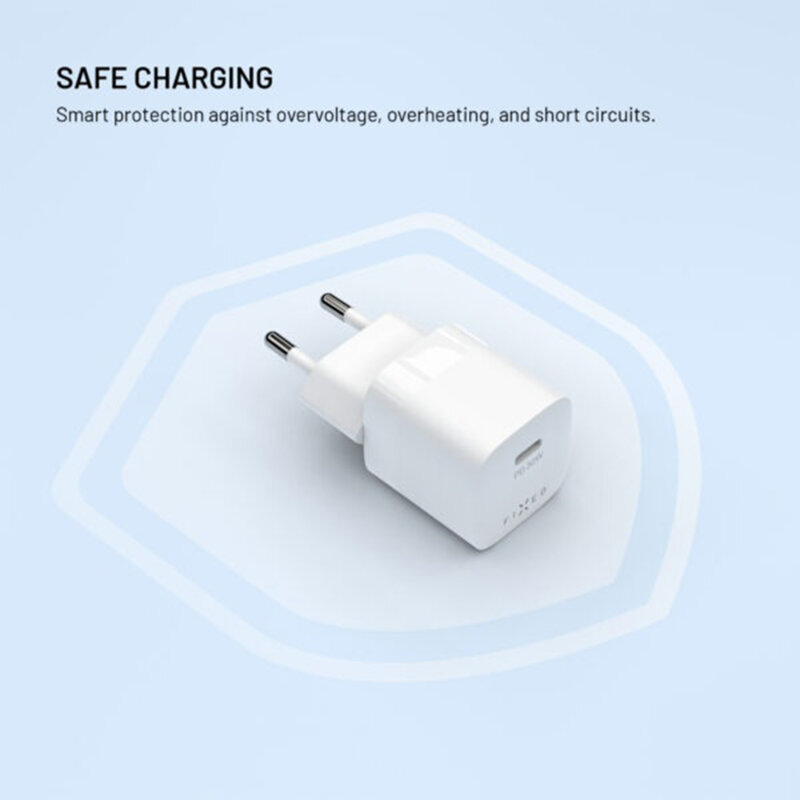 Incarcator GaN Type-C Fixed, 30W, alb, FIXCG30M-C-WH
