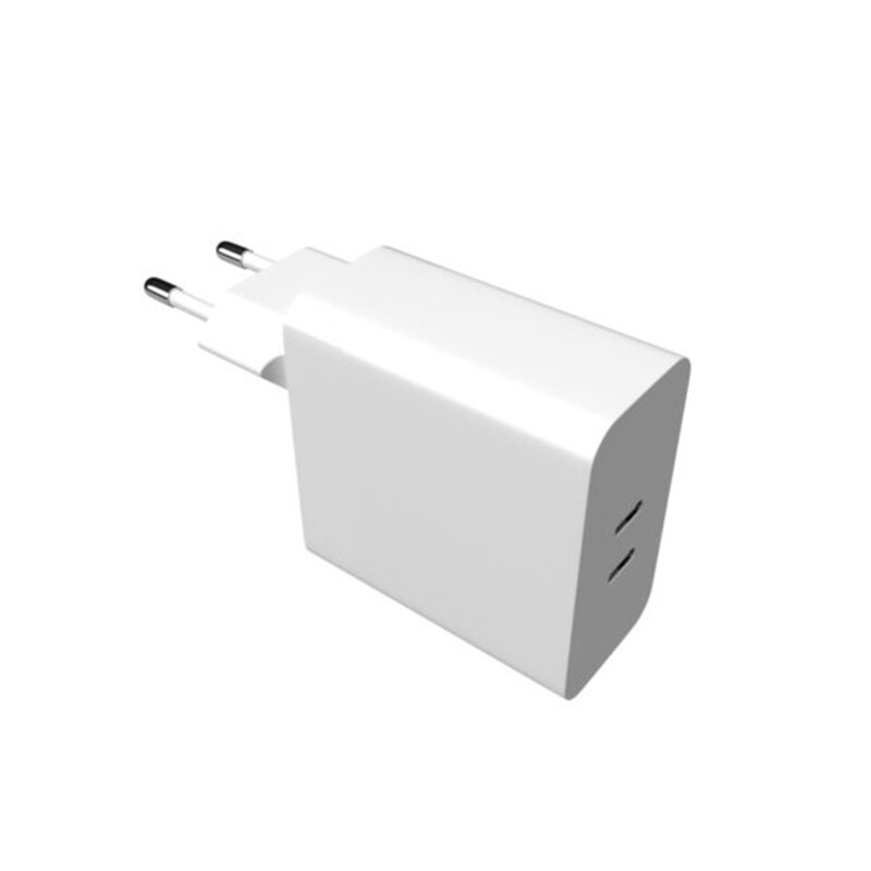 Incarcator Type-C Super Fast Charge Fixed, 65W, alb, FIXC65-2C-WH