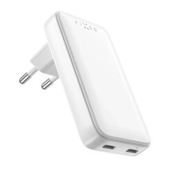 Incarcator GaN PD3.0 2x Type-C Fixed, 45W, FIXCG45S-2C-WH