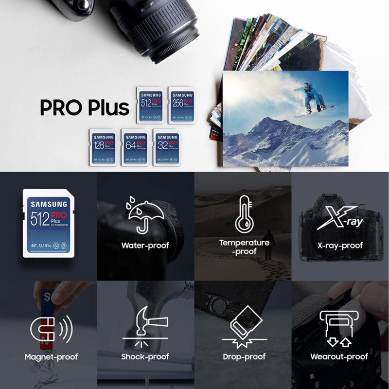 Card SDXC 256GB + cititor de carduri Samsung, alb, MB-SD256KB/WW