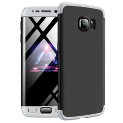 Husa Samsung Galaxy S6 Edge G925 GKK 360 Full Cover Negru-Argintiu