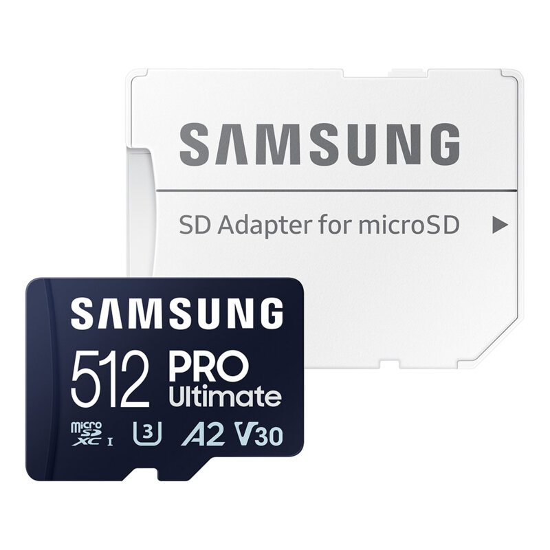 Card MicroSDXC cu adaptor 512GB Samsung PRO Ultimate, U3, alb, MB-MY512SA/WW