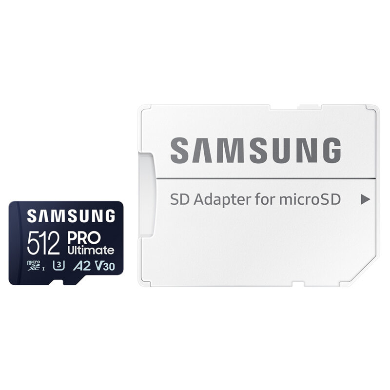 Card MicroSDXC cu adaptor 512GB Samsung PRO Ultimate, U3, alb, MB-MY512SA/WW