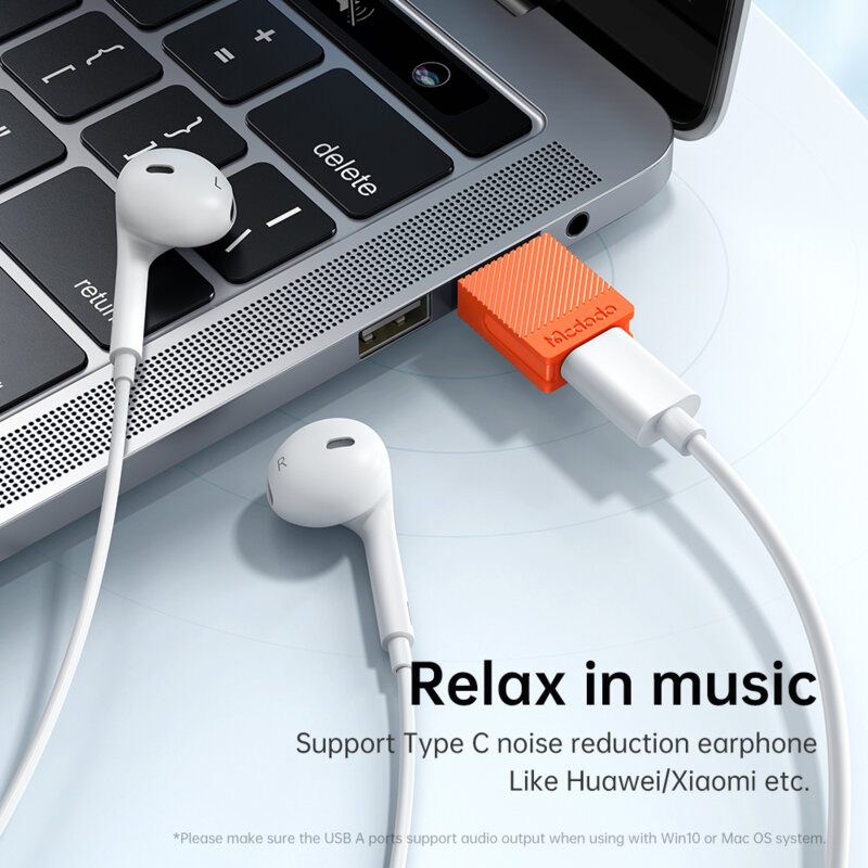 Adaptor OTG Type-C la USB Fast Sync Mcdodo, portocaliu, OT-6550