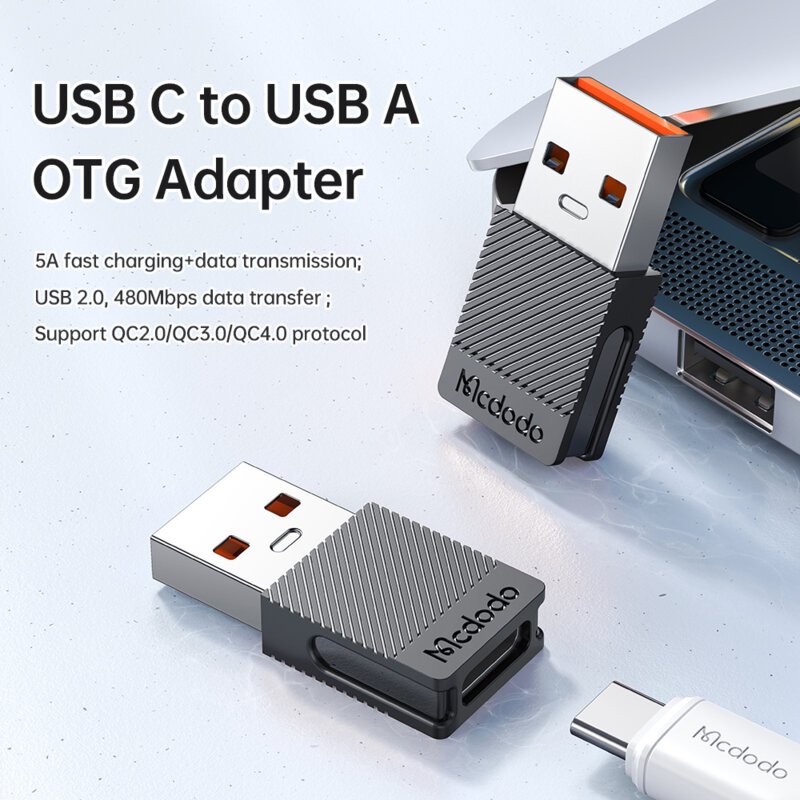 Adaptor OTG Type-C la USB Fast Sync Mcdodo, negru, OT-6970