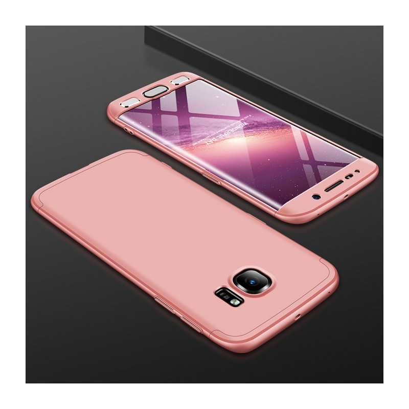 Husa Samsung Galaxy S6 Edge G925 GKK 360 Full Cover Roz