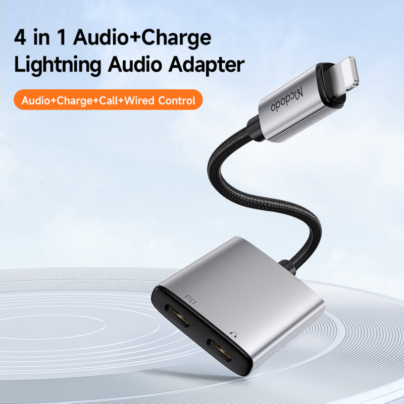 Adaptor audio 2in1 Lightning Mcdodo, 12.5cm, CA-5560