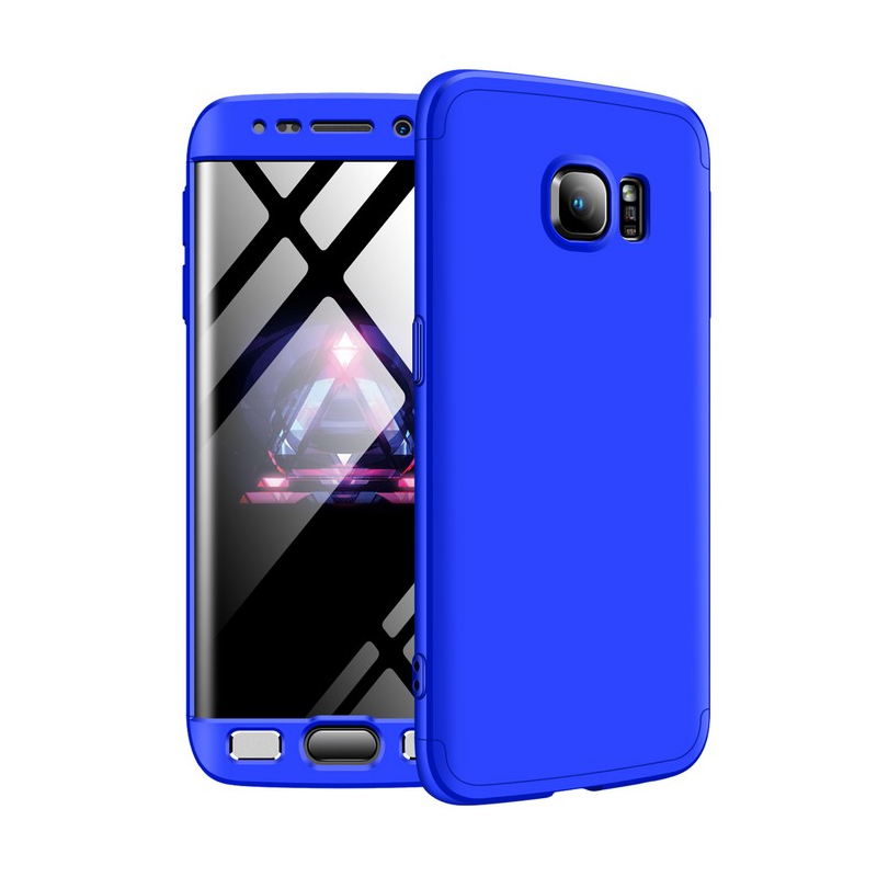 Husa Samsung Galaxy S6 Edge G925 GKK 360 Full Cover Albastru