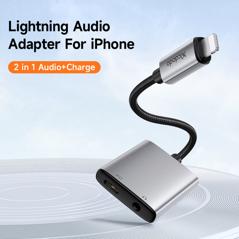 Adaptor audio 2in1 Lightning, DC 3.5mm Mcdodo, 12.5cm, CA-5540