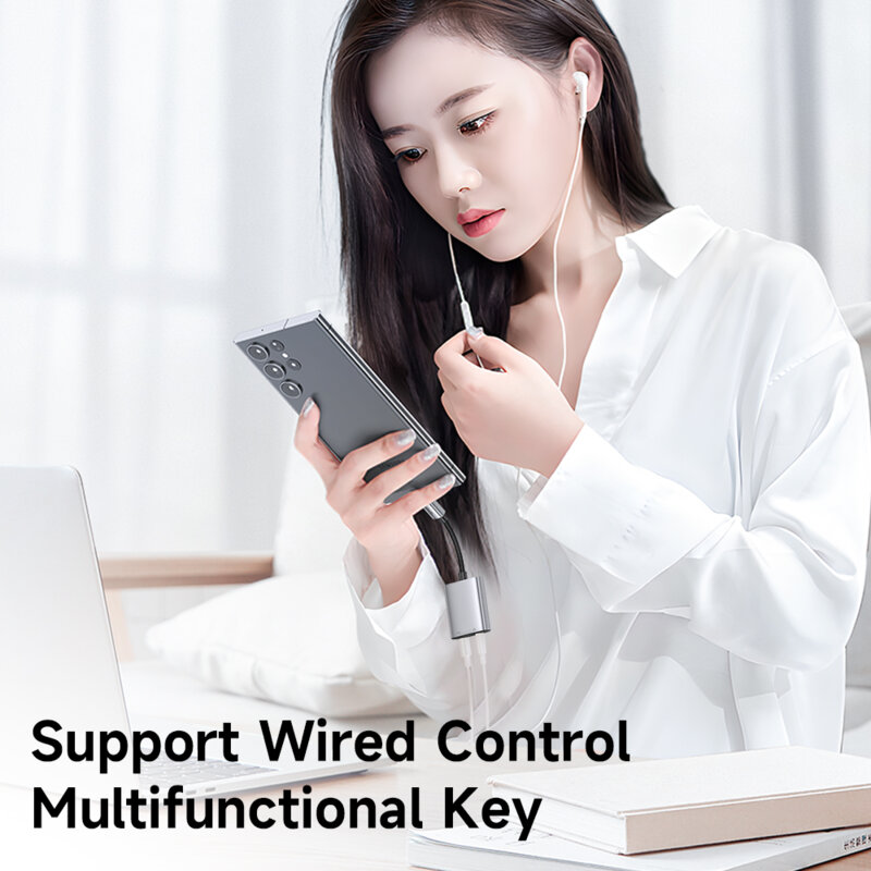 Adaptor audio 2in1 Type-C, DC 3.5mm Mcdodo, PD60W, 12.5cm, CA-5050