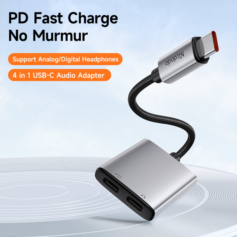 Adaptor audio Type-C Fast Charge Mcdodo, PD60W, 12.5cm, CA-5570