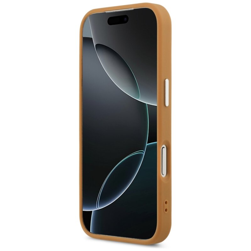 Husa iPhone 17 Pro Max Karl Lagerfeld Leather With Point & Metal Logo MagSafe, maro, KLHMP17XPSKRPMW