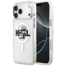 Husa iPhone 17 Pro Max Karl Lagerfeld IML MagSafe, transparent, KLHMP17XHGKCGKBT