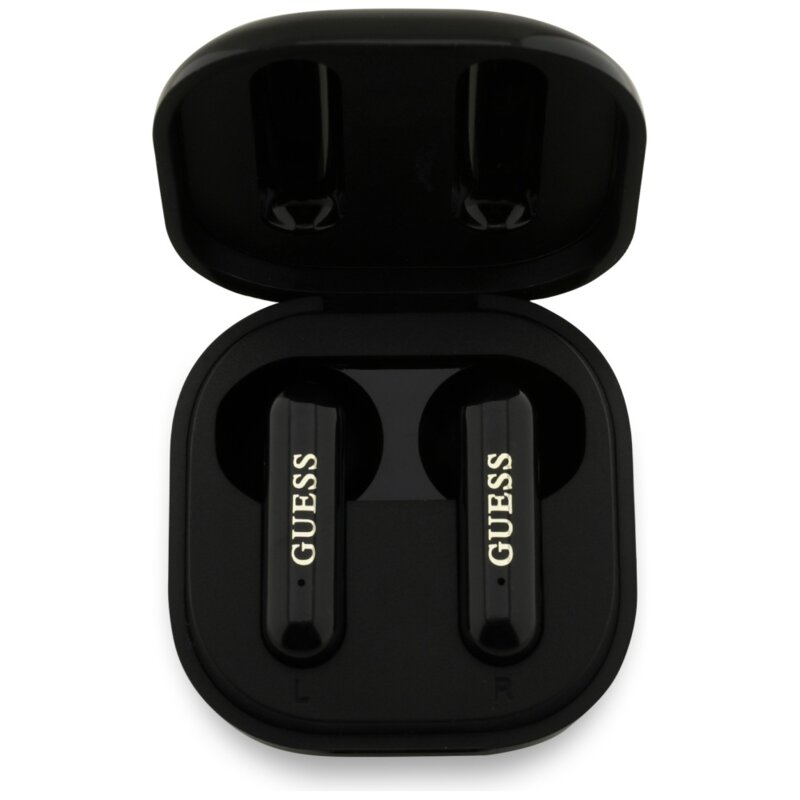 Casti Guess wireless Bluetooth, Type-C, negru, GUTWSJ7HE4GK