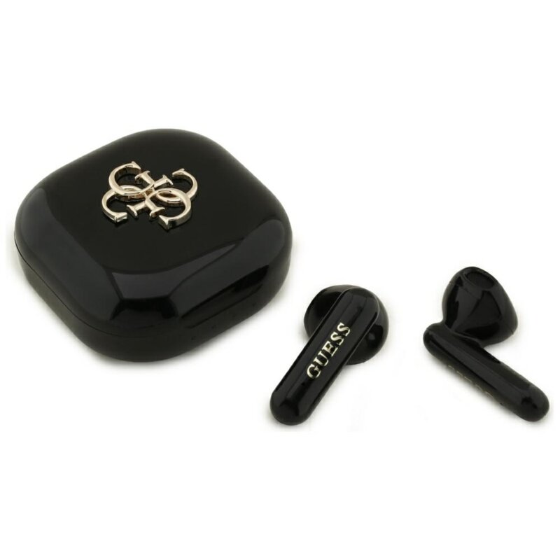 Casti Guess wireless Bluetooth, Type-C, negru, GUTWSJ7HE4GK