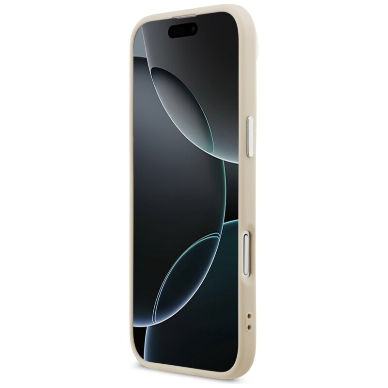 Husa iPhone 17 Air Karl Lagerfeld Leather K&C Pins MagSafe, bej, KLHMP17MPSMLRKCE