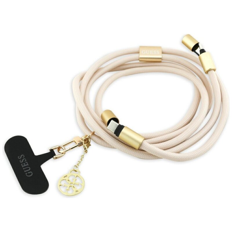 Cablu de date Type-C crossbody Guess, 1.5m, bej, GUCCUCNY4GDE