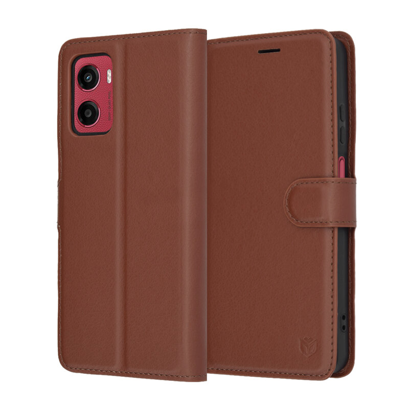 Husa Motorola Moto G05 Techsuit Leather Folio, maro