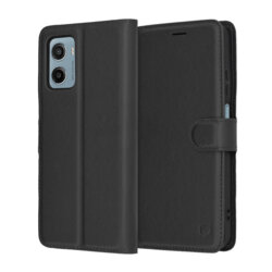 Husa Motorola Moto E15 Techsuit Leather Folio, negru