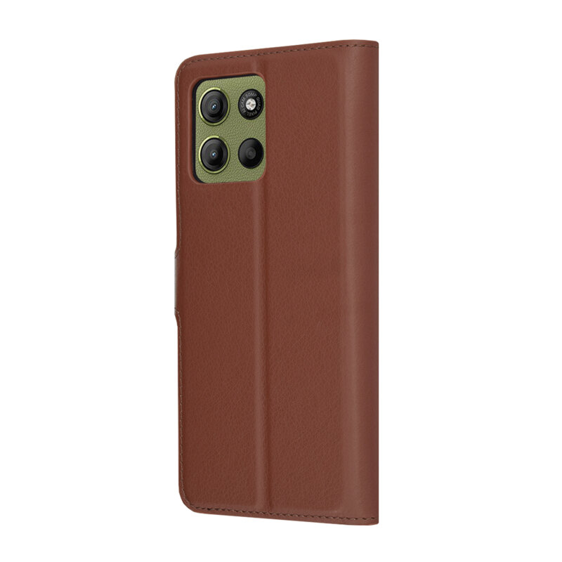 Husa Motorola Moto G15 Power Techsuit Leather Folio, maro