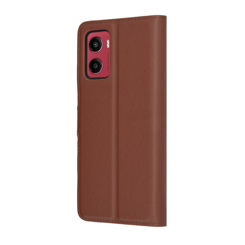 Husa Motorola Moto G05 Techsuit Leather Folio, maro