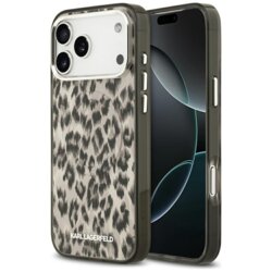 Husa iPhone 17 Pro Max Karl Lagerfeld IML Leopard Pattern MagSafe, maro, KLHMP17XHDLEOICW