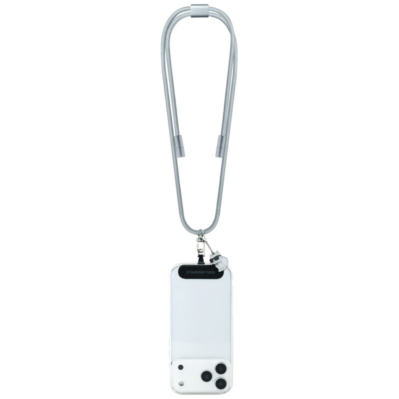 Cablu de date Type-C Karl Lagerfeld Choupette Charm, gri, KLCCUCNMSCKIG