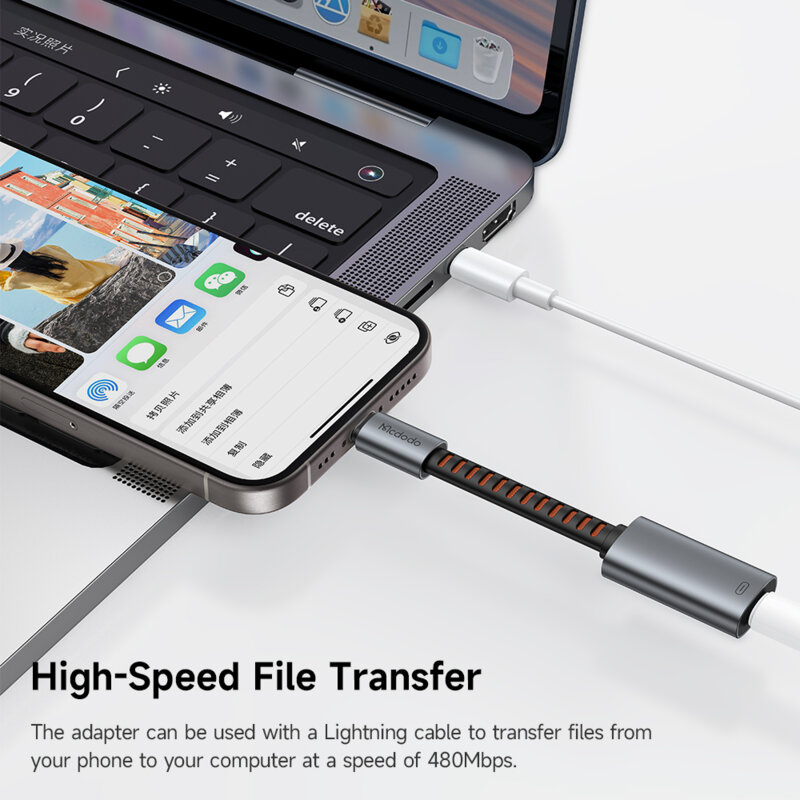 Adaptor OTG audio Lightning la Type-C Mcdodo, 24W, 0.1m, CA-4870