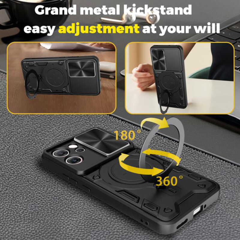 Husa Oppo Reno14 F Techsuit CamGuard Pro, negru