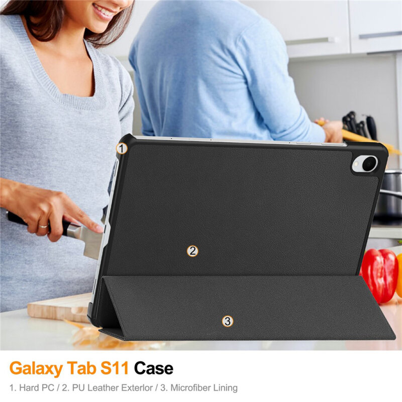Husa Samsung Galaxy Tab S11 Techsuit FoldPro, negru