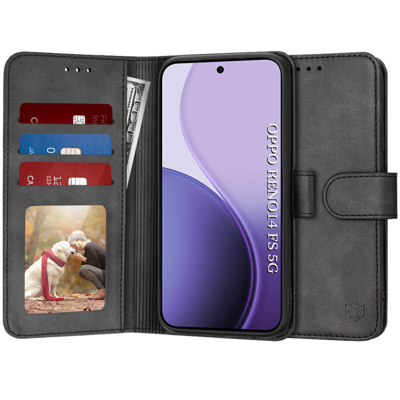Husa 360 Oppo Reno14 FS 5G Techsuit Diary Book, negru